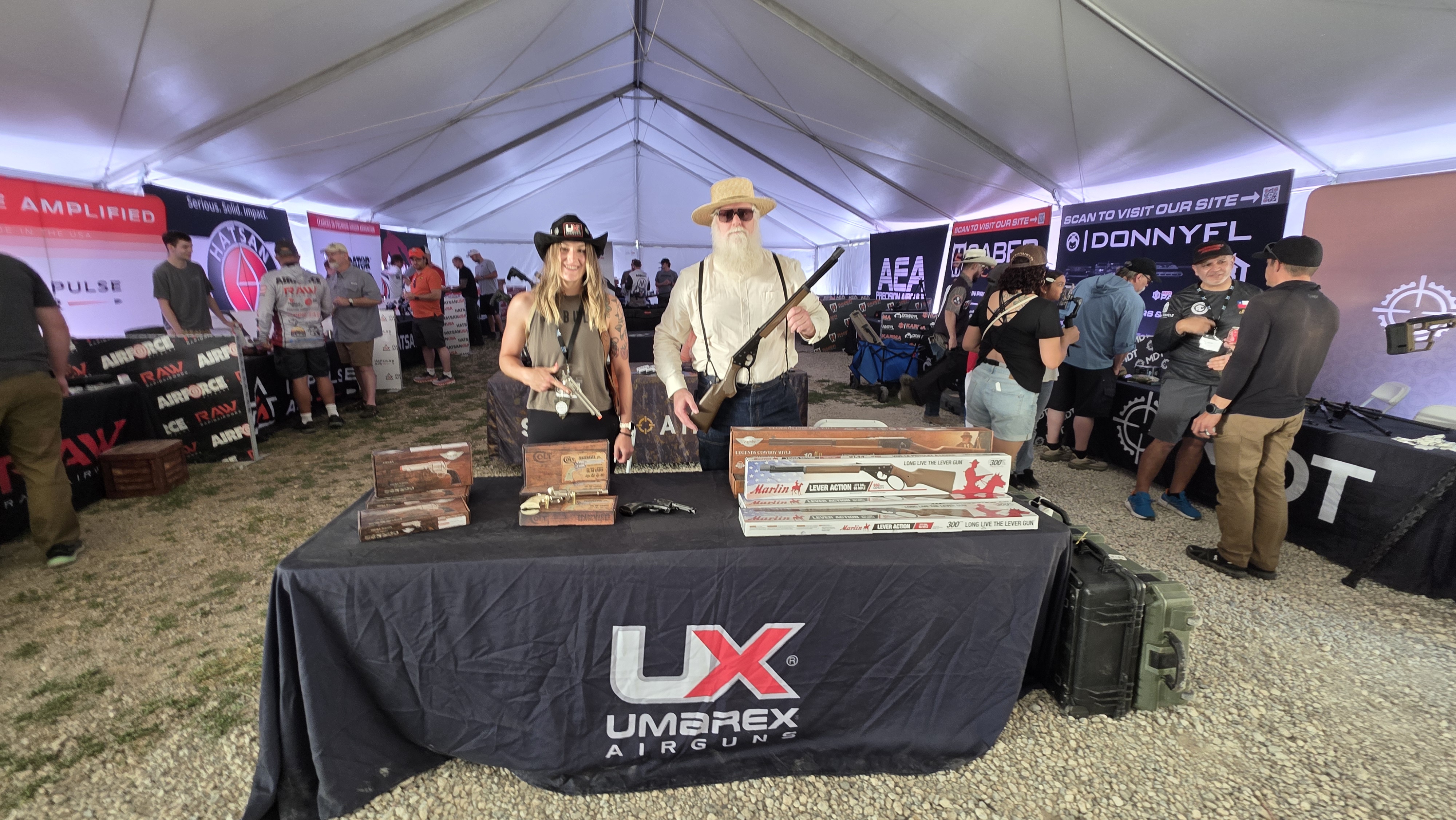 Ashley and Mark from Umarex USA at the Umarex Table during RMAC 2026
